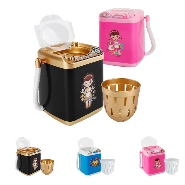 Mini Multifunction Kids Washing Machine Toy Beauty Sponge Brushes Washer Pretend Play Toys 1