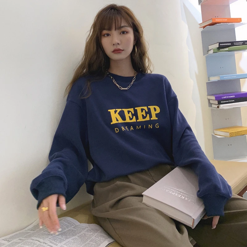 Women's Loose Casual Lazy Sweatshirts Letters Keep Dreaming Printed Baggy Hoodies 2021 Winter Spring Vogue Hip Hop Tops Shirts
Women's Loose Casual Lazy Sweatshirts Letters Keep Dreaming Printed Baggy Hoodies 2021 Winter Spring Vogue Hip Hop Tops Shirts