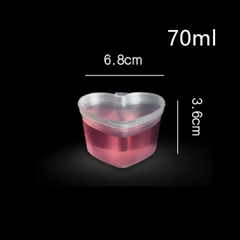 100 шт высокого качества прозрачные формы любви одноразовые чашки для пудинга вечерние на день рождения свадебные сувениры Желе Йогурт пластиковые чашки с крышкой