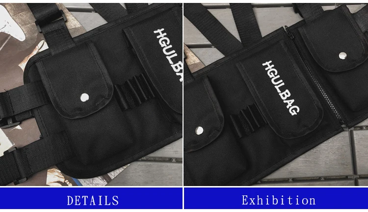 Functional Fashion Chest Rig Bag Men Women Hip Hop Harness Adjustable Tactical Vest Sports Hunting Tactical Packages Bullet Pack
