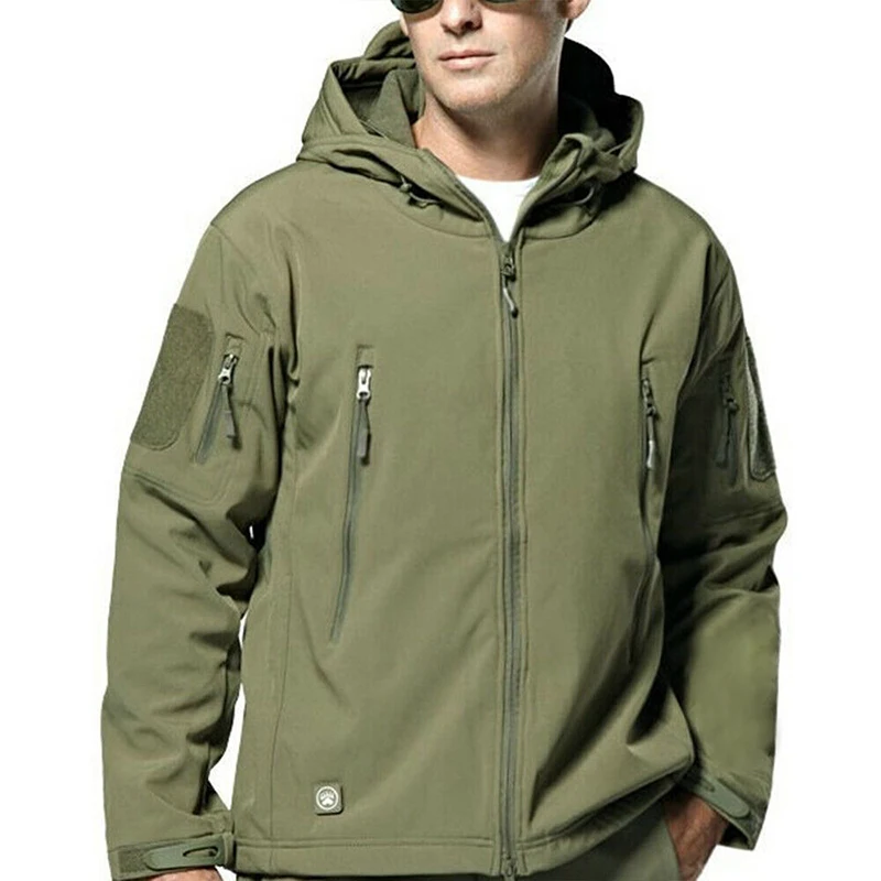Najtaniej Wodoodporna wspinaczka kurtka mężczyźni płaszcz kurtki z miękkiej skorupy na co dzień zimowe ciepłe kurtki Plus rozmiar