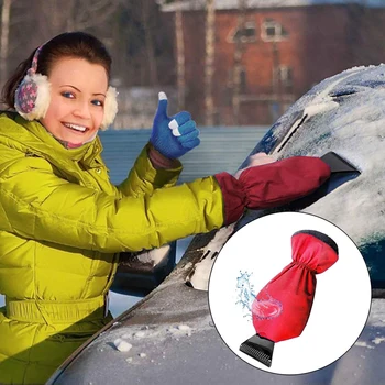 

Car Ice Scraper Mitt Winter Warm Car Windshield Snow Shovel Glove