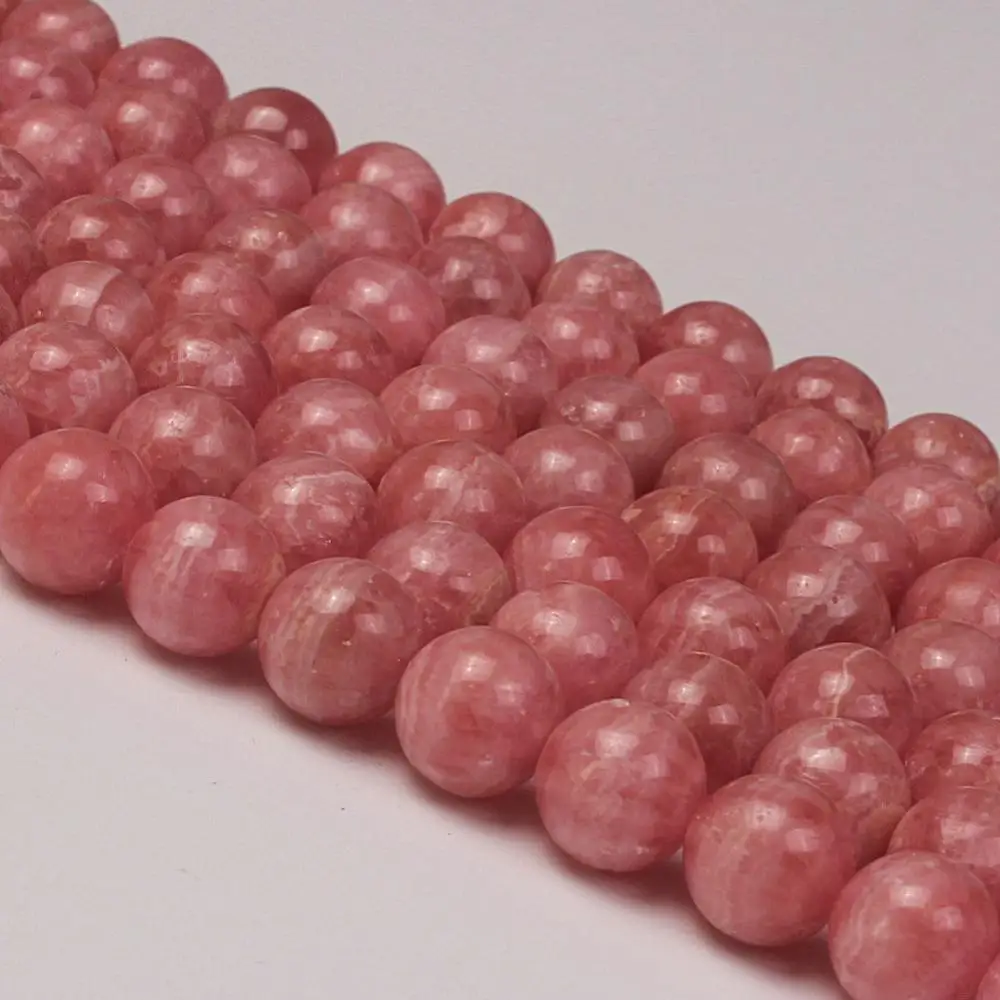 

Natural Round A Rhodochrosite Gemstone Loose Beads 9mm For Necklace Bracelet DIY Jewelry Making 15inch Strand