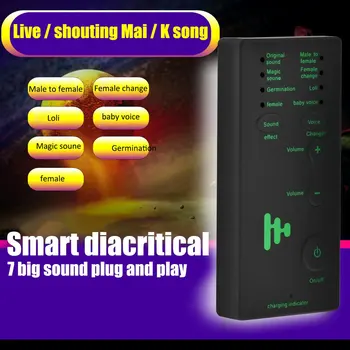 

Voice Changer Adapter Portable Microphone Game Disguiser for PUBG 8 Modes for kids/XBOX/PS4/Phone/iPad/Computer/Laptop/Tablets