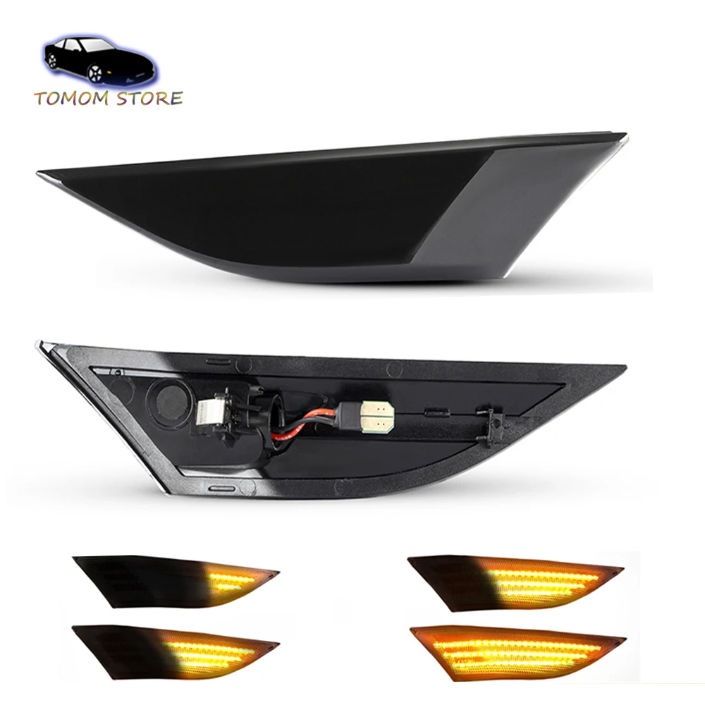 

Dynamic LED Side Marker Turn Signal Indicator Lights For Porsche 718 Cayman GT4 Boxster 981 991 GT3 Turbo Targa 4S GTS Carrera