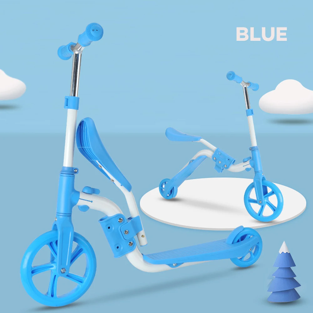 Скутер, способный преодолевать Броды для детей с Складное Сиденье 2-в-1 Регулируемый самокат электрический скейтборд ходунки экспорт детский велосипед, детский велосипед