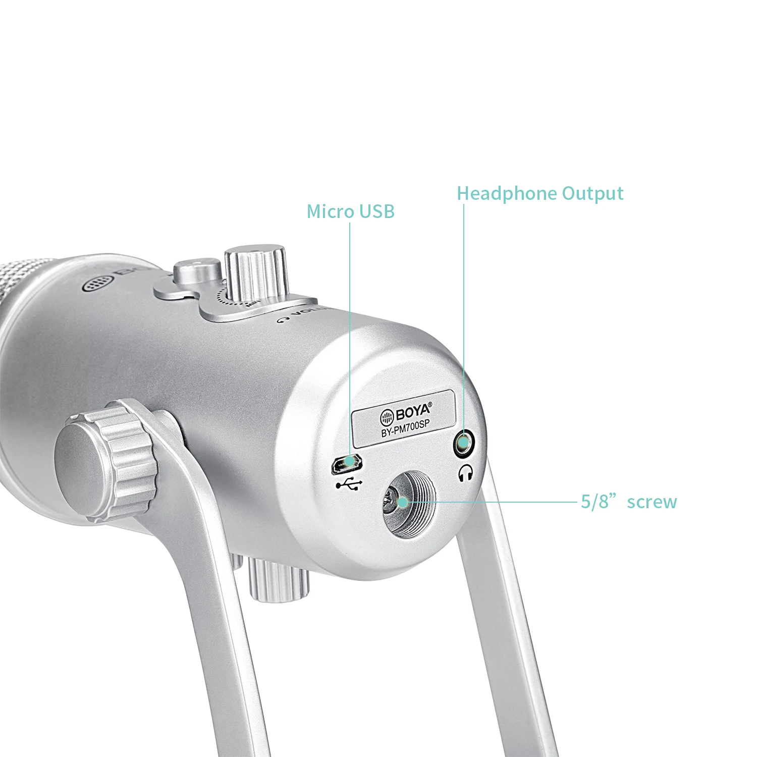 BOYA BY-PM700SP مكثف USB ميكروفون مع نمط القطبية م...