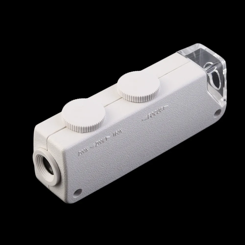

Hot Mini Handheld 60X-100X Zoom Magnifier Microscope Jewelers Loupe Magnifying Glass LED Light New