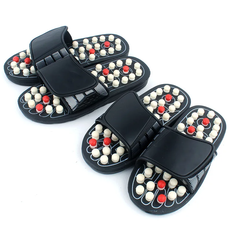 Massage Slippers Acupoint Massage Slippers Sandal For Men Feet Chinese Acupressure Therapy Medical Rotating Foot Massager Shoes Unisex 698