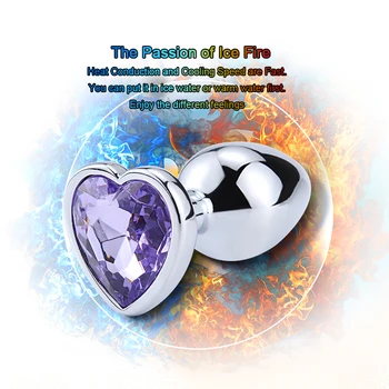 Anal Toys Heart-shaped Metal for Women Adult Sex Products Men Butt Plug Stainles Steel Anal Plugs Sex Vibrators Anal Dildo Toys 2