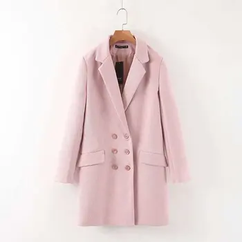

Woah 2019 XQ8-88-9615 European and American fashion double-breasted cloth coat
