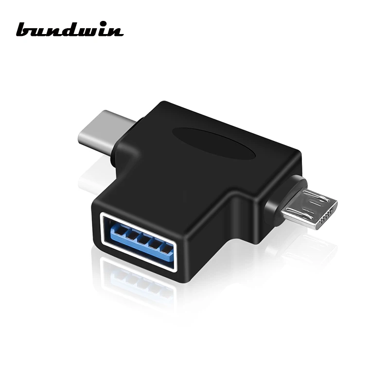 Адаптер OTG для телефона 2 в 1 преобразователь Micro USB и Type C 3 0 кабель зарядки
