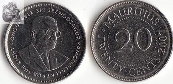 

Mauritius 20 Cents Coins Edition Africa 100% Real Original Coin Collection New