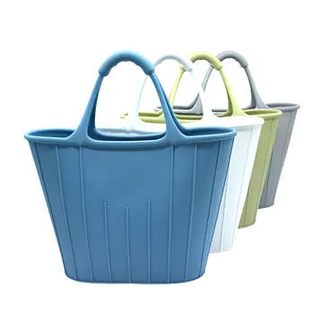 

Multifunctional Silicone Shopping Bag Home Storage Handbag Waterproof Eco-friendly Reuseable for Outdoor Shopping YU-Hom