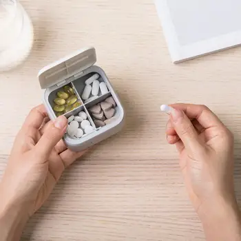 

Pills Box Organizer Case Morning Evening Storage Container Small Natural Health Care Diet Medicine Holder Anti-dust Equipments