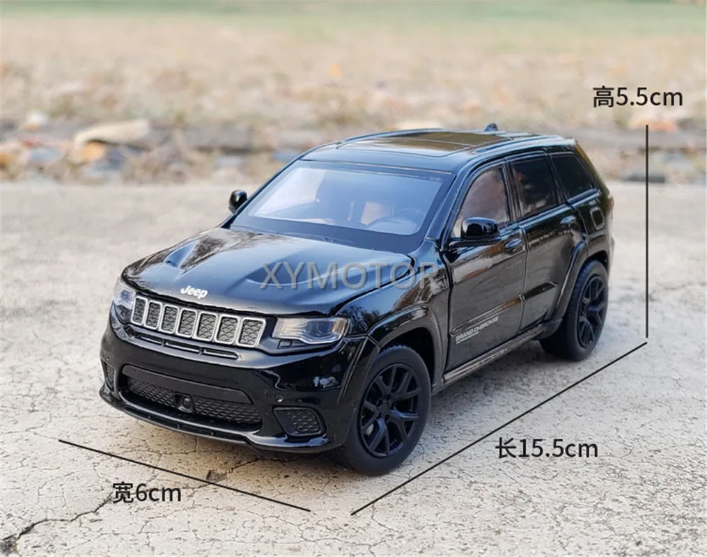 Модель литая автомобиля JKM для Jeep Grand Cherokee Trackhawk белый/черный/красный 1/32 | Игрушки и