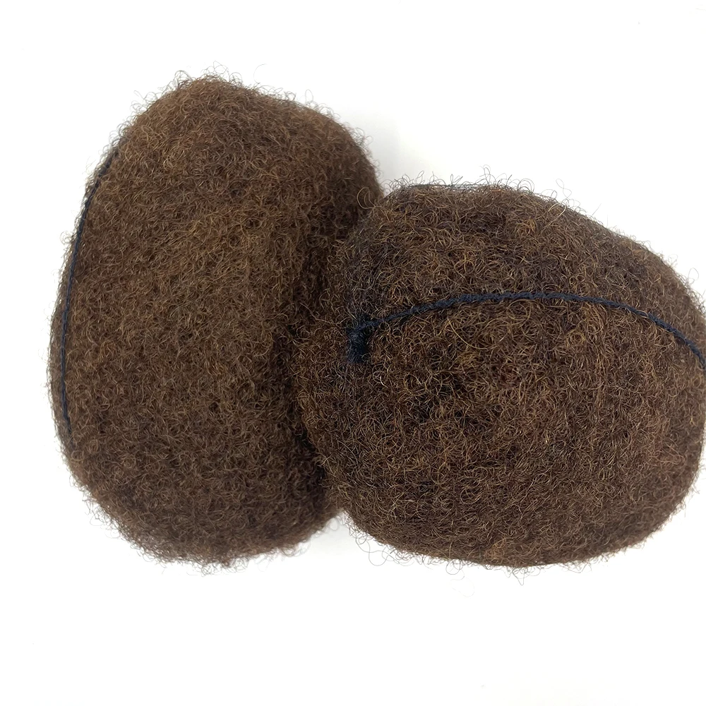 Tight Afro Kinky Human Hair,Ideal for Making,Locs Repair,Extensions,Twist,Braids 4 Bundles/Package #6 Light Brown
