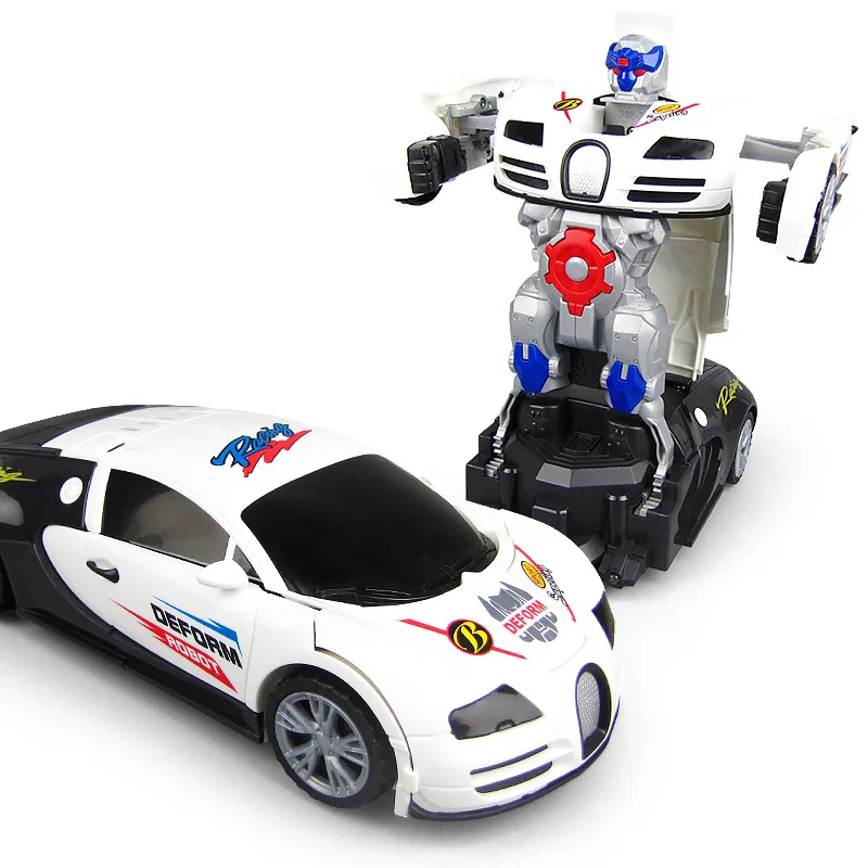 Электронная деформация музыкальная машинка игрушки крутой свет трансформатор робот автомобиль игрушки универсальные колеса светящиеся дети подарок для детей