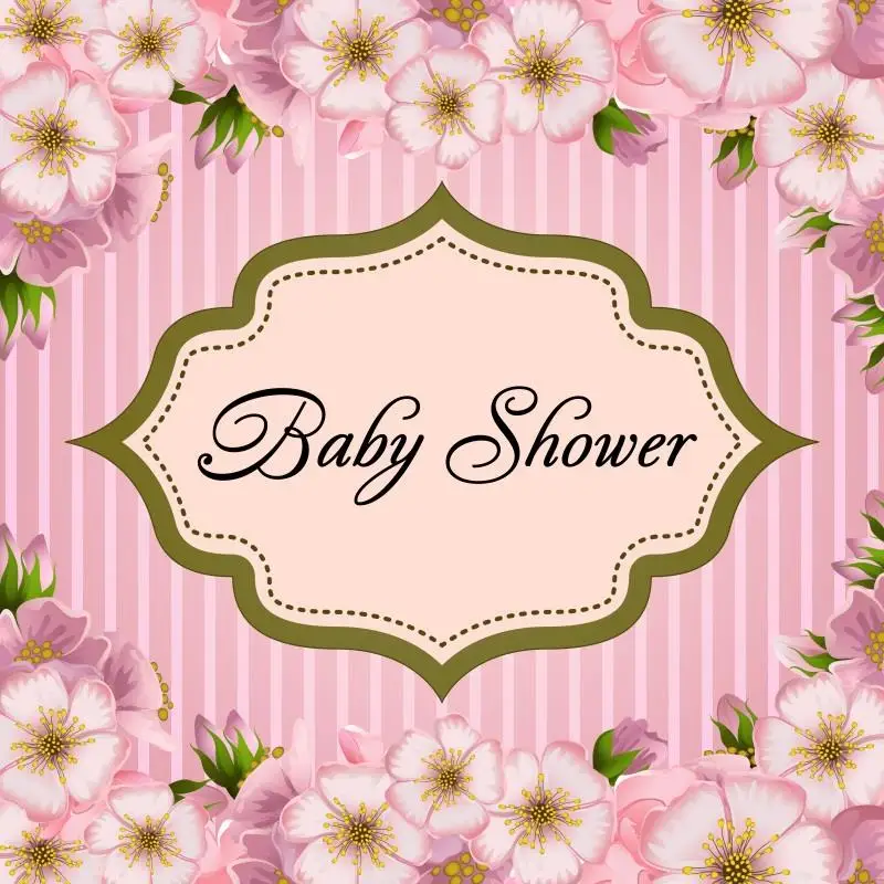 Laeacco Newborn Baby Shower Party Flower Photography Background Photozone Photophone Photograpic Backdrops | Электроника