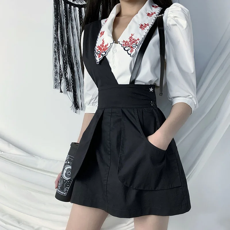 

Fashion Women Summer Dress 2020 Asymmetrical Strap High Waist Punk Boyfriend Streetwear Girls Mini Dress Casual vestidos