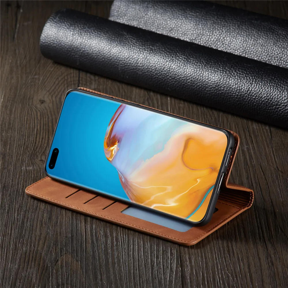 Luxury Flip Wallet Magnetic Case For Huawei P40 P30 P20 Mate 30 20 Pro Lite P Smart Plus 2020 2019 Leather Card Phone Bags Cover cell phone pouch with strap