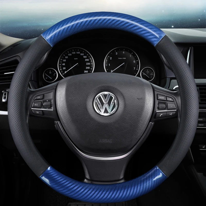 Car Steering Wheel Cover Leather Carbon Fiber for Opel Astra g/gtc/j/h Corsa Antara Meriva Zafira Insignia Mokka KX3 KX5