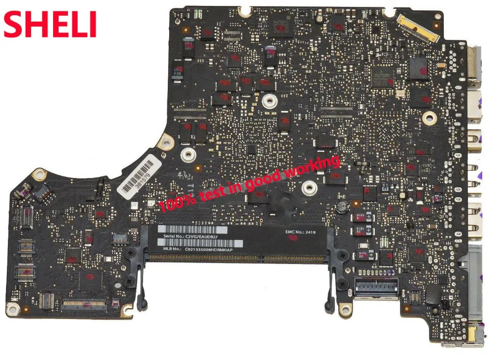 2,3 ГГц Core i5 2,3G i5-2415M лоджик борд для болты для корпуса макбука Pro 1" A1278 материнская плата для ноутбуков ПК раннего 2011 820-2936-B