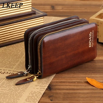 

Leather Key Holder Men And Women Key Wallet Key Case Coin Purse Multifunction Fashion Housekeeper Key Bag Organizer