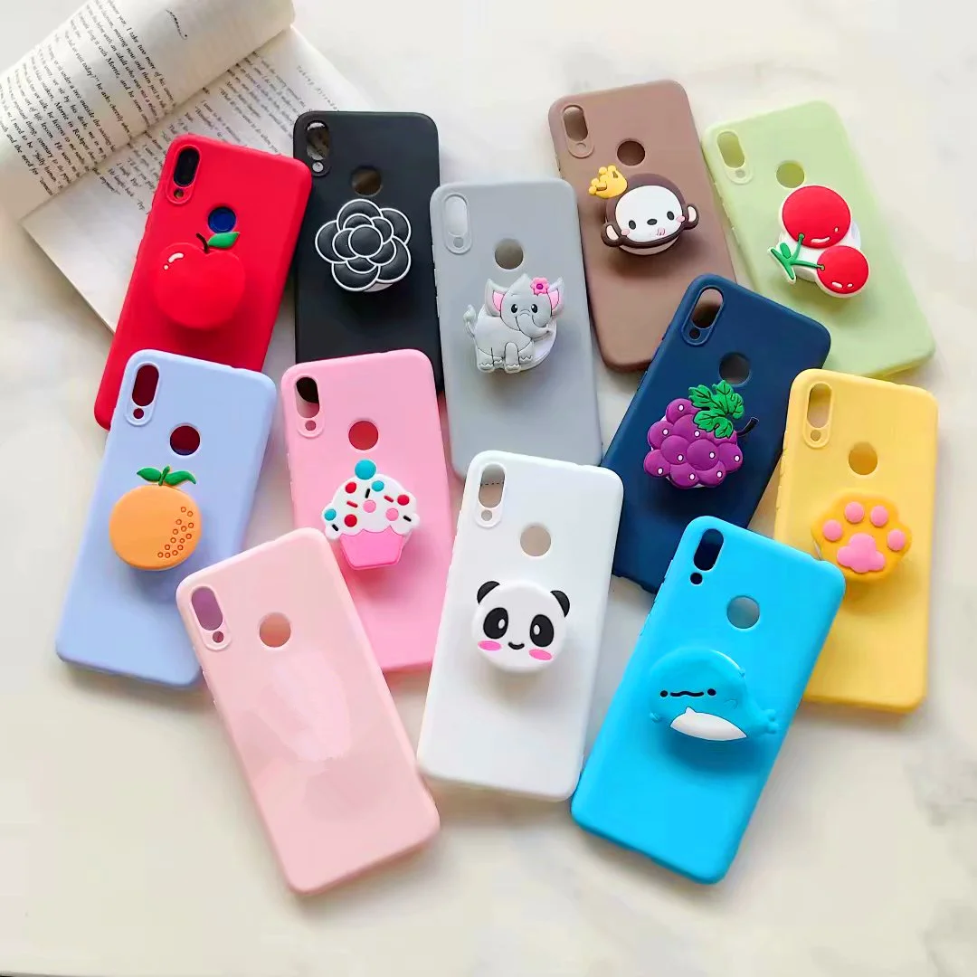 3D cartoon phone case For Huawei p30 lite P20 P10 mate10 mate20 mate30 pro plus p smart 2019 fold finger grip mobile Stand cover |