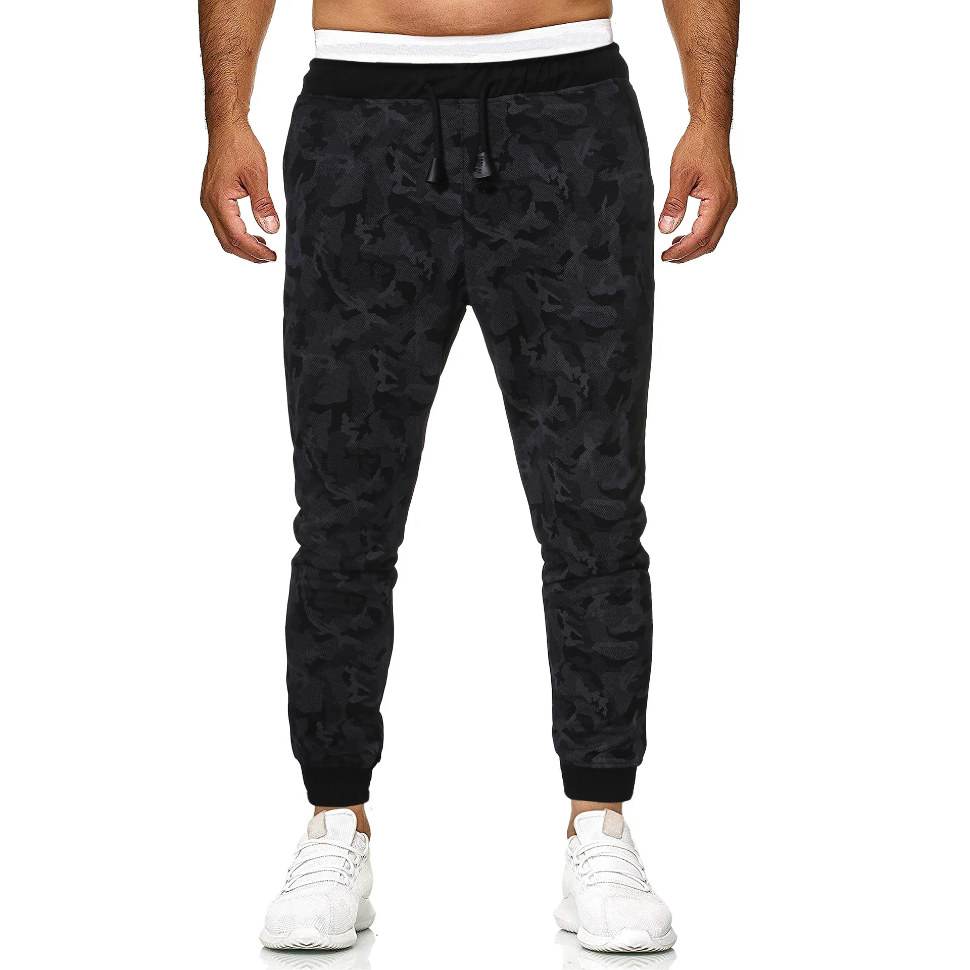 

2019 Summer Foreign Trade New Style Men Fashion Camouflage Casual Sports Pants Large Size with Drawstring Harem Pants Beam Leg T