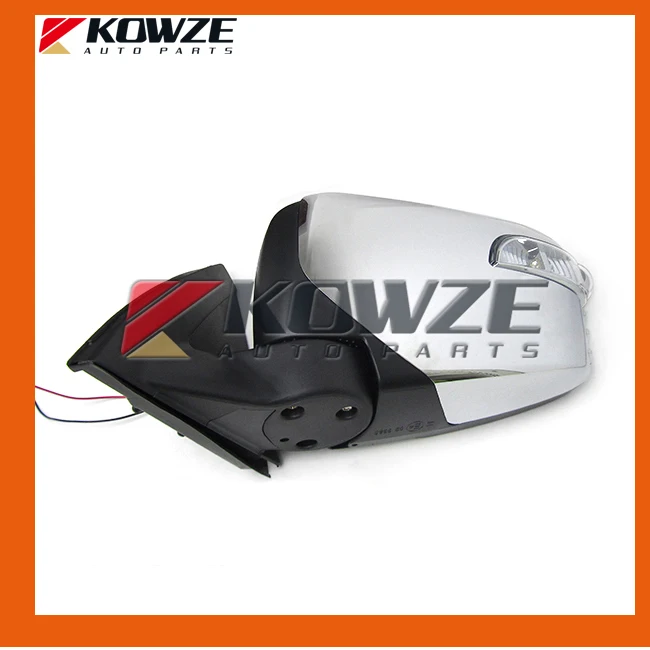 Chrome Mirror 7 wires Electric Fold Adjust Turning Light Rearview