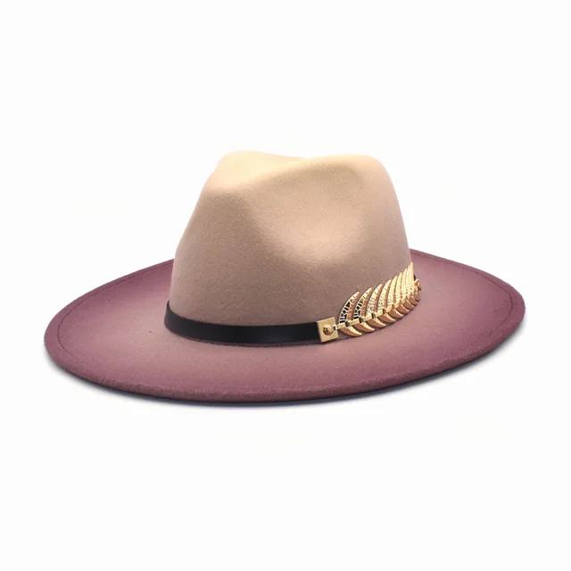 New Gradient Wide Brim Wool Felt Jazz 