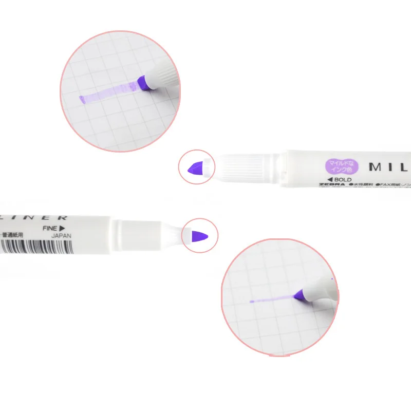 Zebra Mildliner пастельные текстовыделители WKT7 текстовый маркер японские канцелярские принадлежности