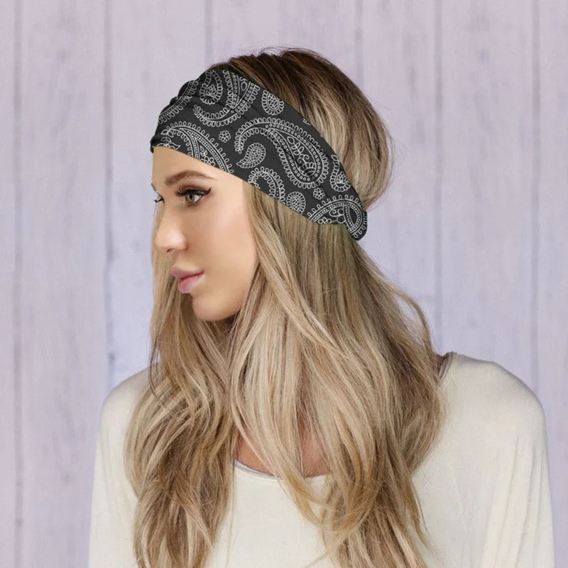 2020 Hot Sale Bohemia Headpiece Women Stretch Headwear Headbands Bandage Stretch Girl Wide Hair Bands Headwrap Scarf Hairbands