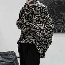 QIWN – chemise à manches longues pour hommes, surdimensionnée, à carreaux, avec col, boutonnée, à la mode, automne, 2021