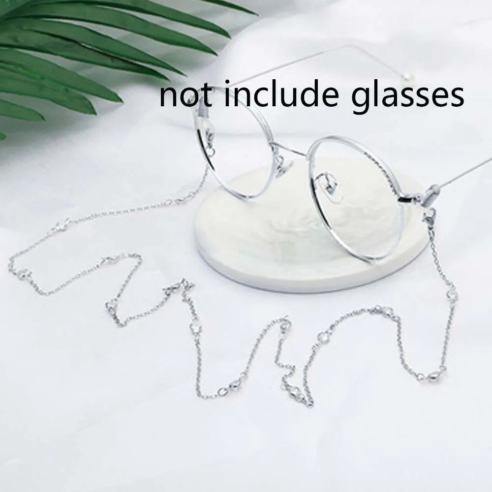 Позолоченные хрустальные бусины звенья цепи очки цепи для шнур для очков для чтения солнцезащитные очки ремень держатель шейный ремешок аксессуары