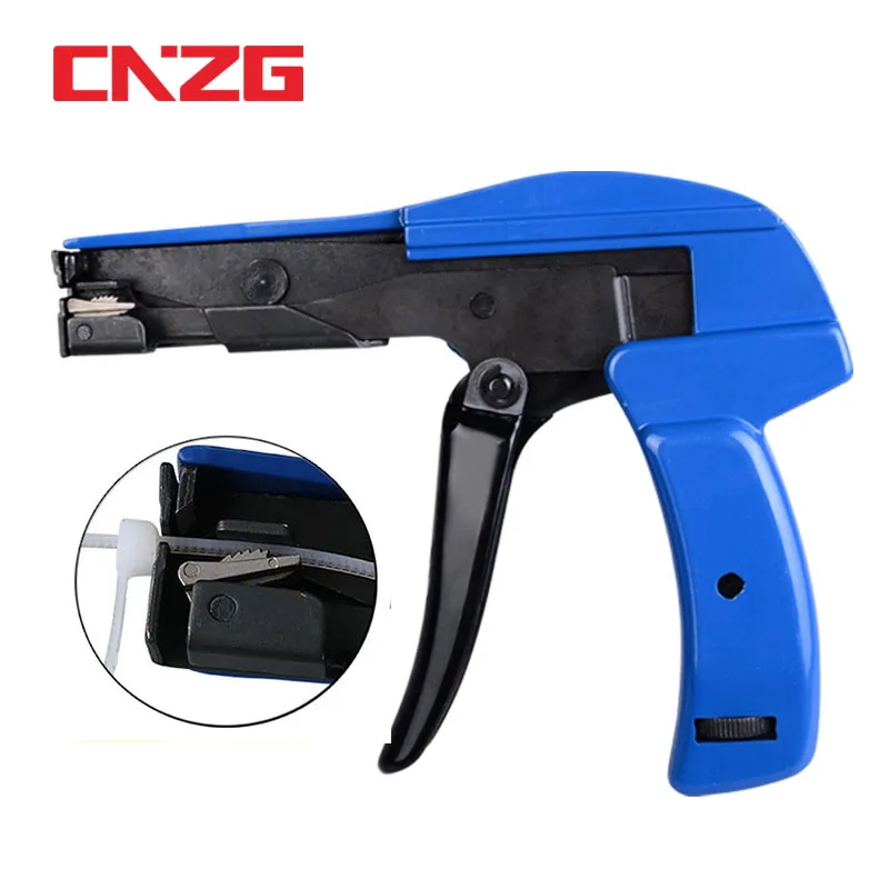 Plastic Cable Tie Gun Tool Automatic Tightener Tensioner Cutter 145mm Long 