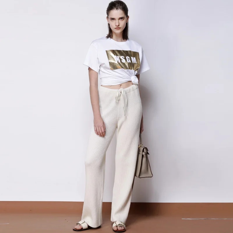 Adishree 2021 Womens Auntmun 100 Cotton Pants And Winter Women Fashion Knitted Trousers Loose 