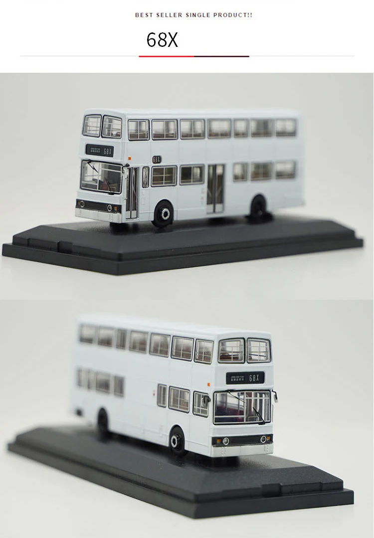 1:76 Scale Hong Kong KMB Double-decker Bus Die-casting Model