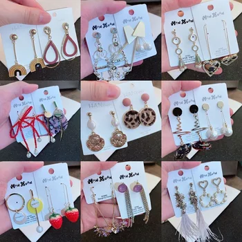 

30 Pairs/lot fashion women stainless steel earring lot jewelry wholesale top quality stainless steel jewelry earrings 201030-22