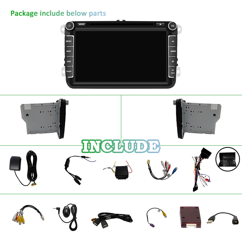 Flash Deal 8 Core 4G RAM 64G Android 9.0 2 DIN Car dvd Player GPS for VW/GOLF 5 6/Polo/Passat/CC/B6/B7/Skoda/SEAT/Leon car radio Multimedia 9