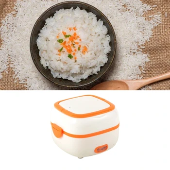 

Multifunctional Electric Lunch Box Mini Rice Cooker Food Heater Steamer Bowls Egg Steaming Rack Spoon Measuring Cup Cook
