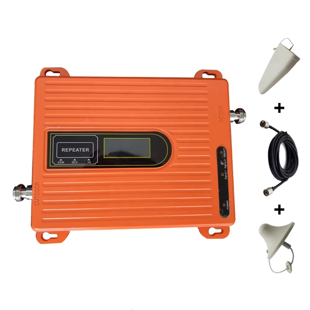 Hot New Mobile Signal Booster Tri Band Gsm Dcs 3g 900/1800/2100mhz