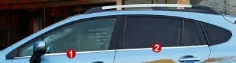 Ручка для автомобиля Нержавеющая сталь Стекло гарнир столб средней колонке полосы Накладка для Subaru XV 2012 2013 - Цвет: Stainless Steel
