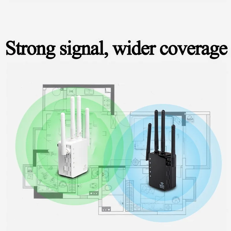 R1200U беспроводной Wifi повторитель 1200 Мбит/с маршрутизатор двухдиапазонный 2,4/5G Wi-Fi с 4 антеннами Ethernet порт Домашняя сеть поставки