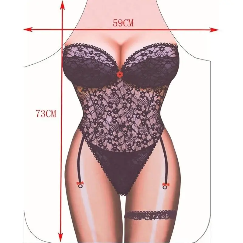 Kitchen Sexy Apron Woman Funny Pinafore Cooking Baking Party Cleaning Cute Aprons for Christmas Apron WQ63