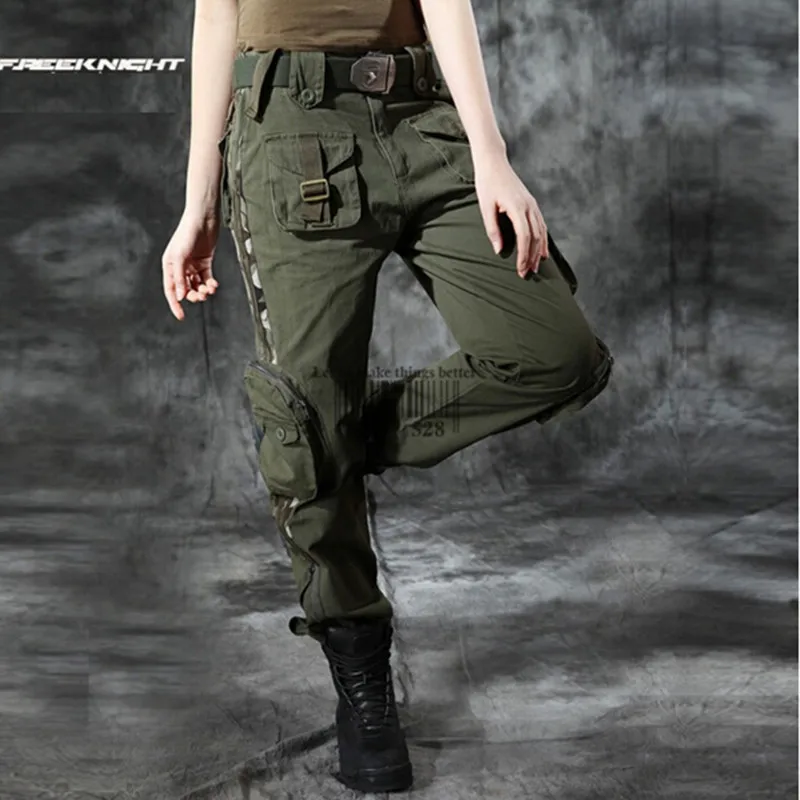 Cargo Women Free Knight Pants Casual Camouflage Pants for Women Green Pants Pockets Decoration Camouflage Pants - AliExpress