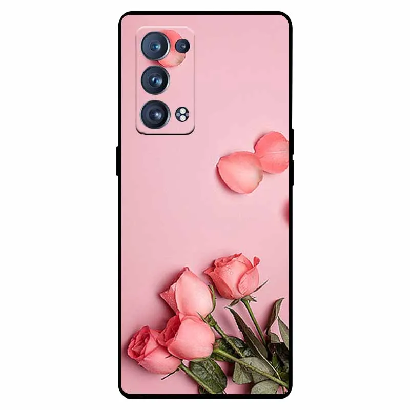 Shockproof Soft Silicone TPU Back Cover for Oppo Reno 6 Pro 5G - Cute and Durable