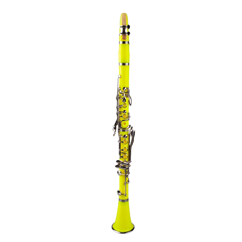 

Beginner Student B Flat Clarinet Set with Carry Case PVC Yellow