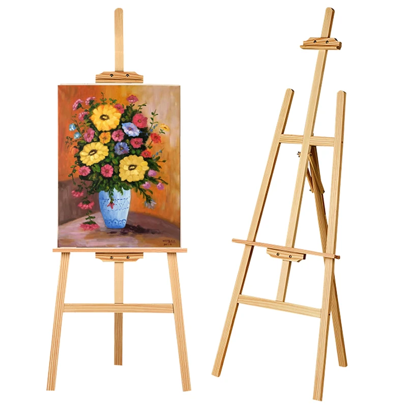 Caballete plegable De Pintura al para artista, Caballete De Pintura al óleo, Lienzo, De madera, suministros De - AliExpress